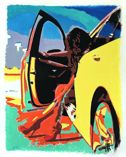 Cabriolet / 1 von Jean Jacques Venturini, Malerei kaufen auf Singulart