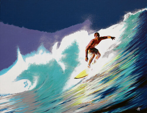 Surfing van Jean Jacques Venturini, Schilderij te koop op Singulart