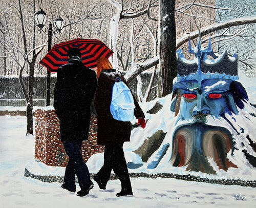 Town Park van Jean Jacques Venturini, Schilderij te koop op Singulart