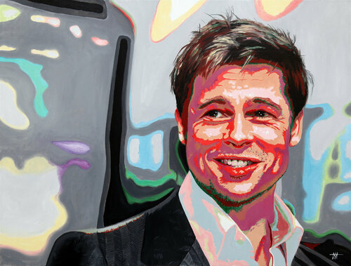 Brad Pitt by Jean Jacques Venturini, Painting for Sale on Singulart