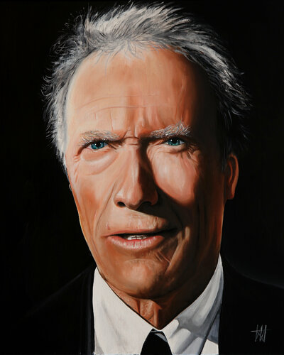Clint Eastwood van Jean Jacques Venturini, Schilderij te koop op Singulart