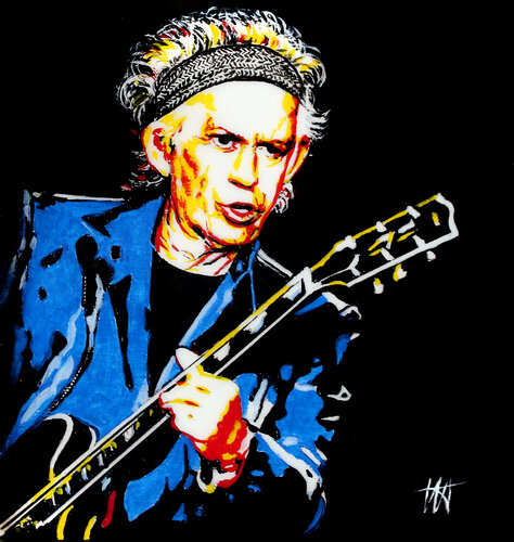 Keith Richards 5 di Jean Jacques Venturini, Pittura in vendita su Singulart