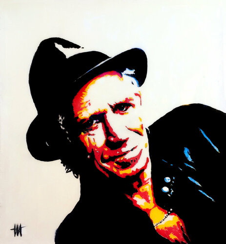 Keith Richards by Jean Jacques Venturini Painting Oil