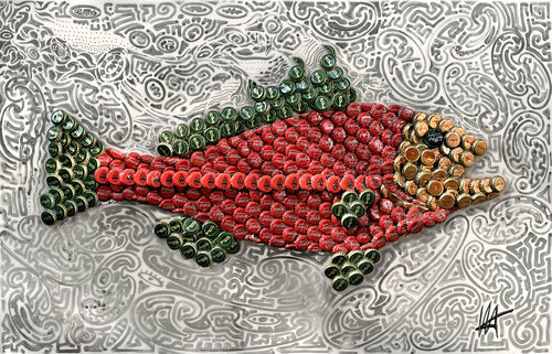 Poisson d'Aguillon / 1 van Jean Jacques Venturini, Andere media te koop op Singulart