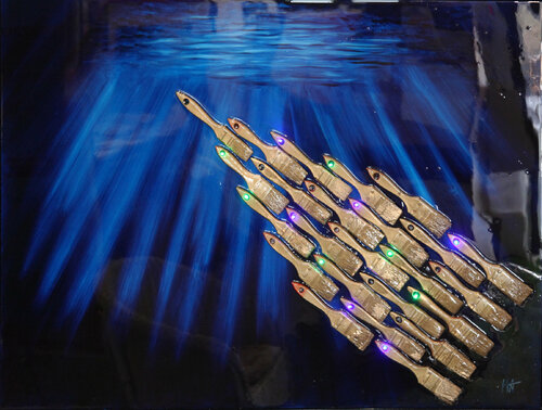 Sardine run / 4 van Jean Jacques Venturini, Andere media te koop op Singulart