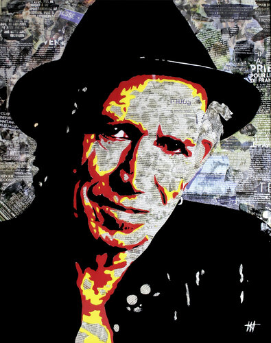 Keith Richards paper /3 van Jean Jacques Venturini, Schilderij te koop op Singulart