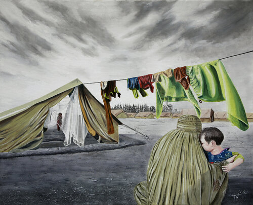 Enfant de Peshawar / 3 van Jean Jacques Venturini, Schilderij te koop op Singulart