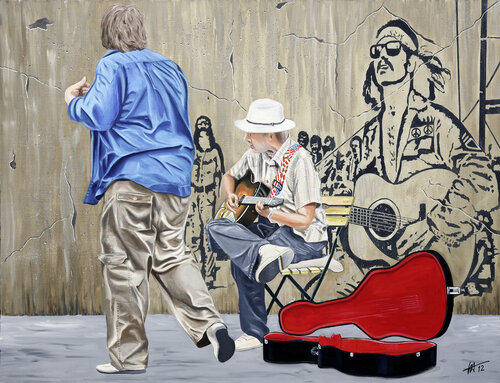 Woodstock generation di Jean Jacques Venturini, Pittura in vendita su Singulart