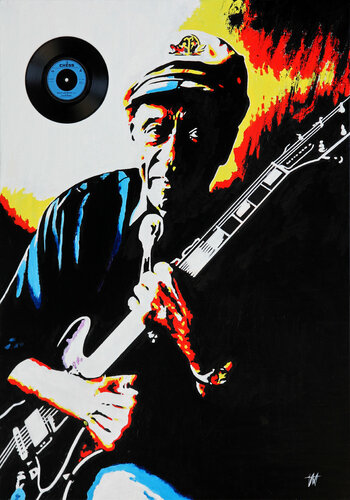 "Reelin' and Rockin" Chuck Berry di Jean Jacques Venturini, Pittura in vendita su Singulart