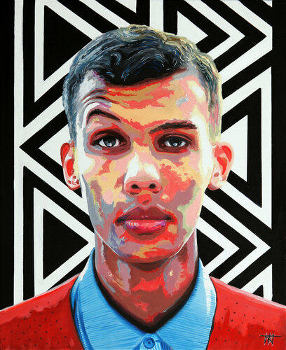Imigongo Stromae di Jean Jacques Venturini, Pittura in vendita su Singulart
