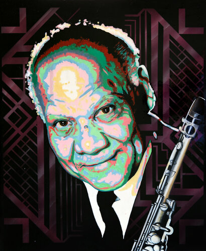 Sidney Bechet van Jean Jacques Venturini, Schilderij te koop op Singulart