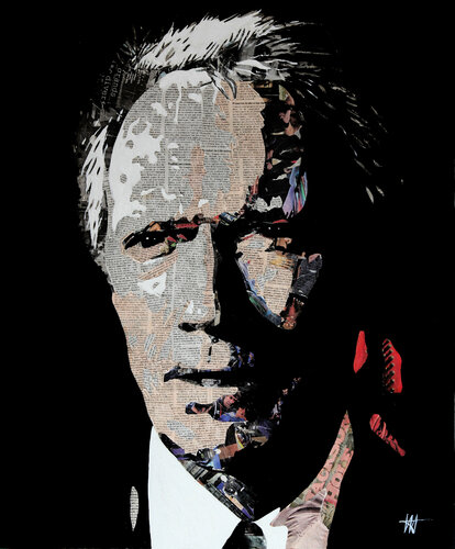 Clint Eastwood paper van Jean Jacques Venturini, Werk op papier te koop op Singulart