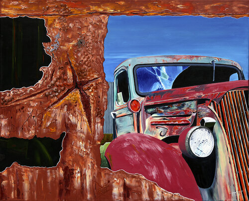 Génération pértrole / 1 van Jean Jacques Venturini, Schilderij te koop op Singulart