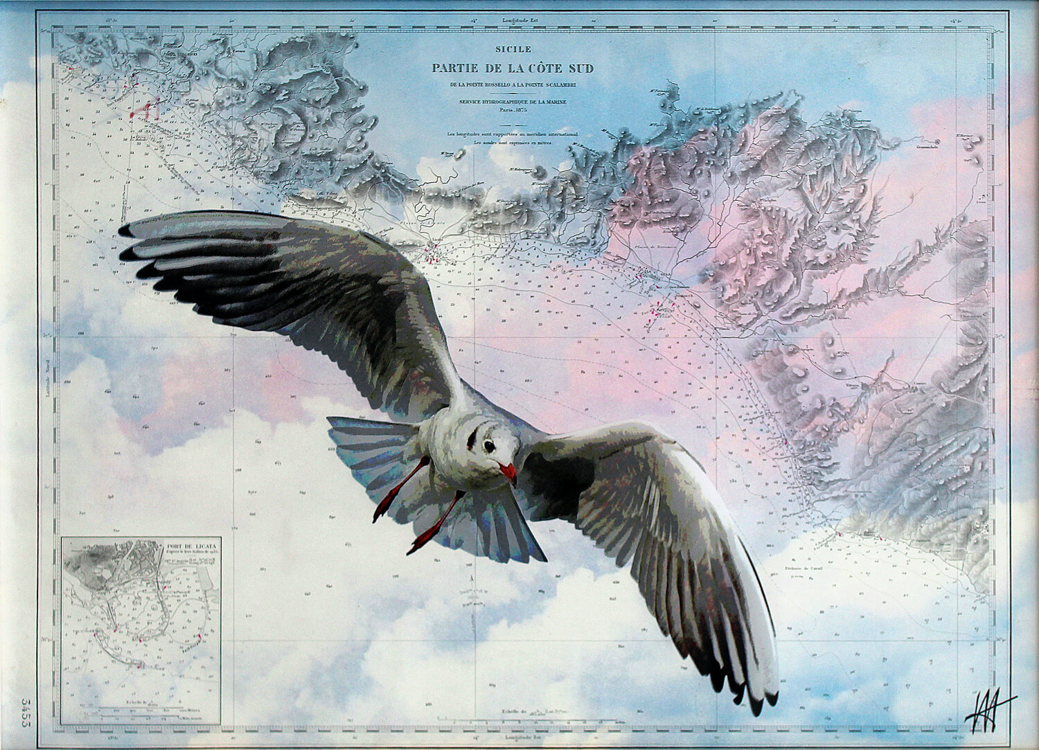 Voyage / 1 " Sicile. Partie de la cote sud." Jean Jacques Venturini Stampa in vendita
