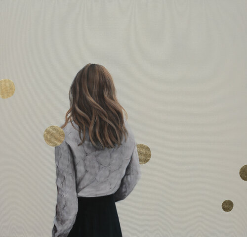Goldene Punkte IV van Karoline Kroiß, Schilderij te koop op Singulart