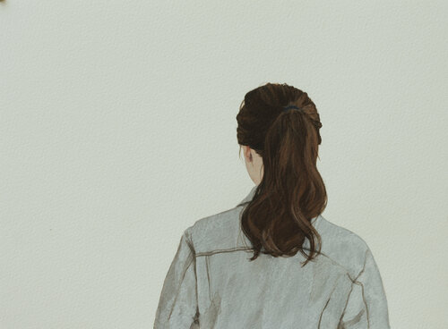 Rückenporträt II di Karoline Kroiß, Opera su carta in vendita su Singulart