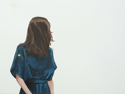 Goldene Punkte II van Karoline Kroiß, Werk op papier te koop op Singulart