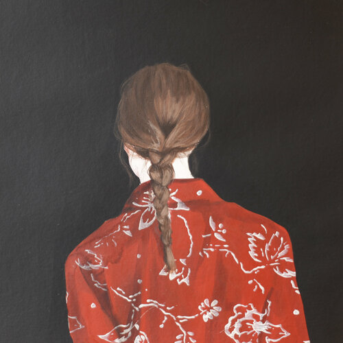 gemusterte Bluse VIII Karoline Kroiß