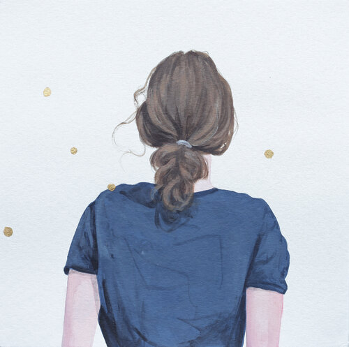 Goldene Punkte XV van Karoline Kroiß, Werk op papier te koop op Singulart