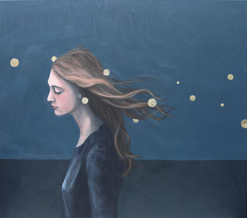 Wind in her hair by Karoline Kroiß, Painting for Sale on Singulart