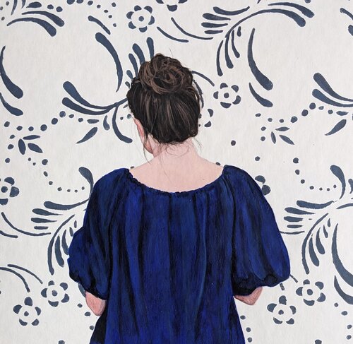 Blumenmuster XXV van Karoline Kroiß, Werk op papier te koop op Singulart