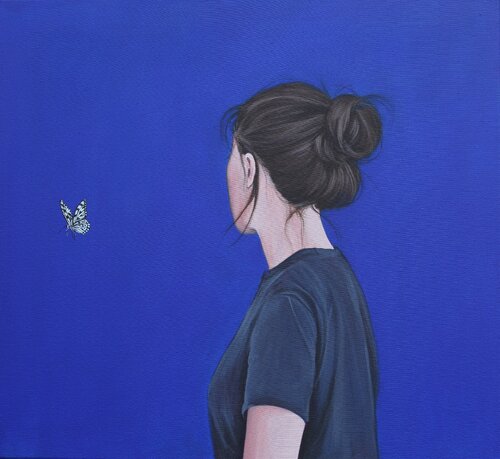 Man beginnt es zu ahnen di Karoline Kroiß, Pittura in vendita su Singulart