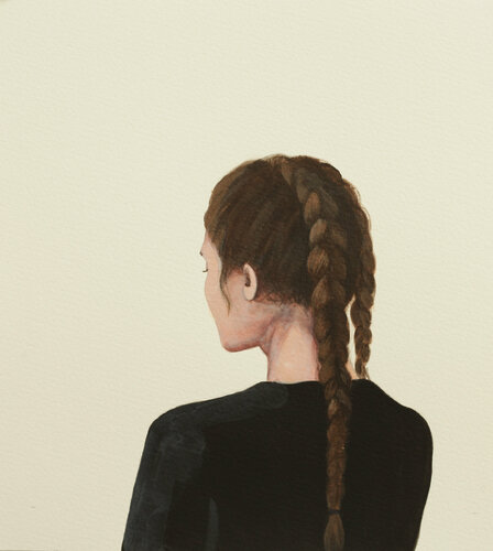 Zur Seite gucken XIV- Junge Frau mit geflochtenem Haar Karoline Kroiß