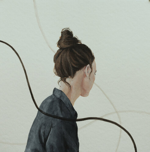 Linien van Karoline Kroiß, Werk op papier te koop op Singulart