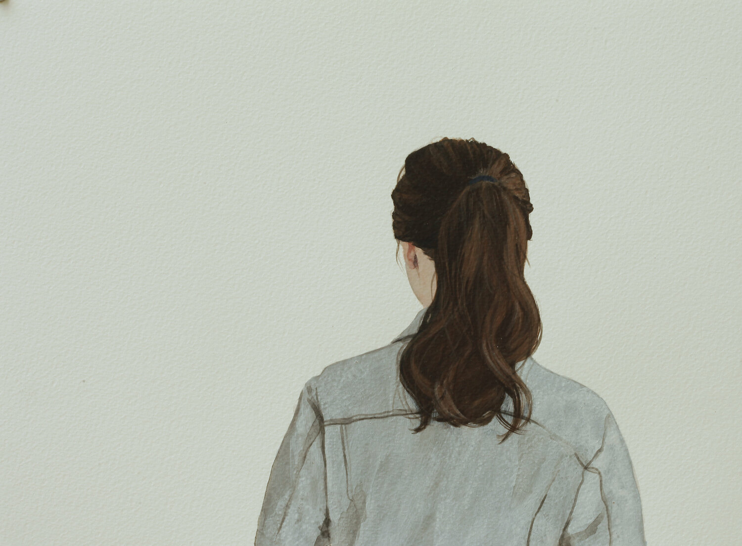 Rückenporträt II Karoline Kroiß Werk auf Papier zu verkaufen