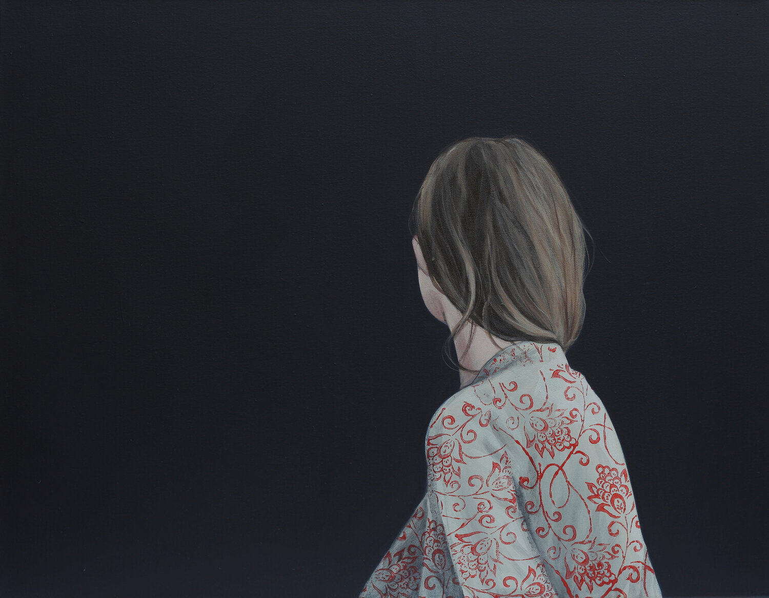Mädchen mit gemusterer Bluse III Karoline Kroiß