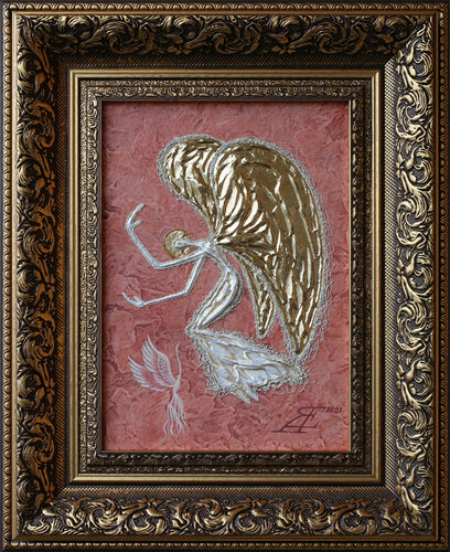 Angel and Soul Meeting di Alexander Jazykov, Pittura in vendita su Singulart