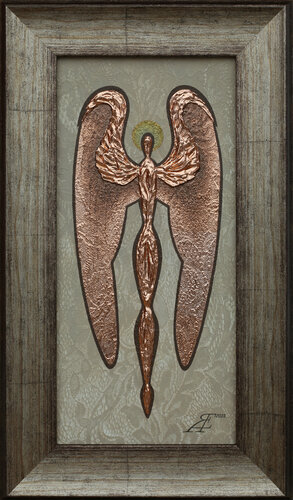 Angel Protecting Peace. di Alexander Jazykov, Pittura in vendita su Singulart