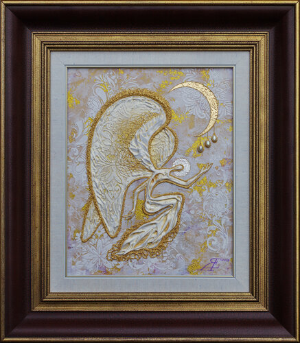 Moon Guardian of Pearl Dreams. by Alexander Jazykov, 油畫 for Sale on Singulart