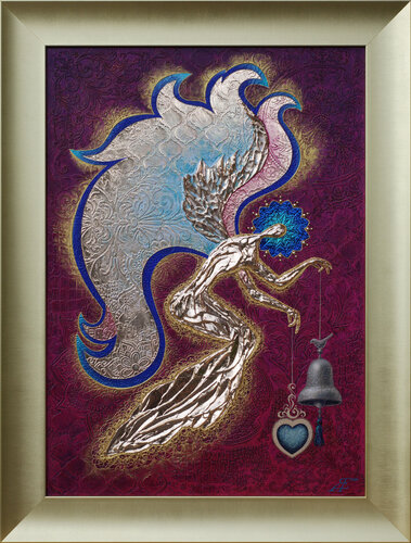 The Heart's Resonance in Heavenly Ether. van Alexander Jazykov, Schilderij te koop op Singulart