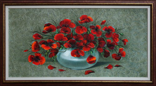 Poppies van Alexander Jazykov, Schilderij te koop op Singulart