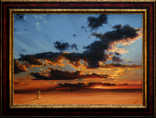Even Behind the Dark Clouds There Is a Light. de Alexander Jazykov, Pintura a la venta en Singulart
