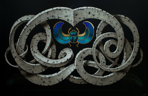 Mysterious message. de Alexander Jazykov, Pintura a la venta en Singulart