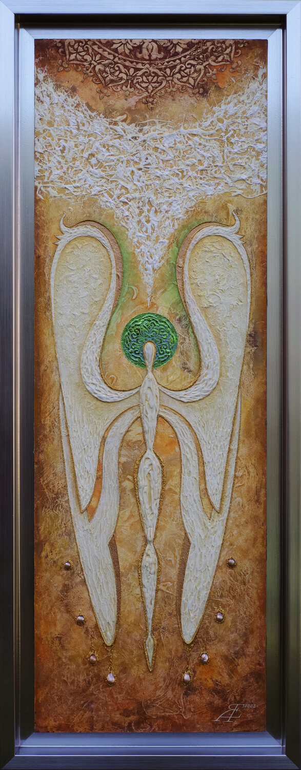 Angel of Spiritual Balance. Alexander Jazykov Originalgemälde zu verkaufen