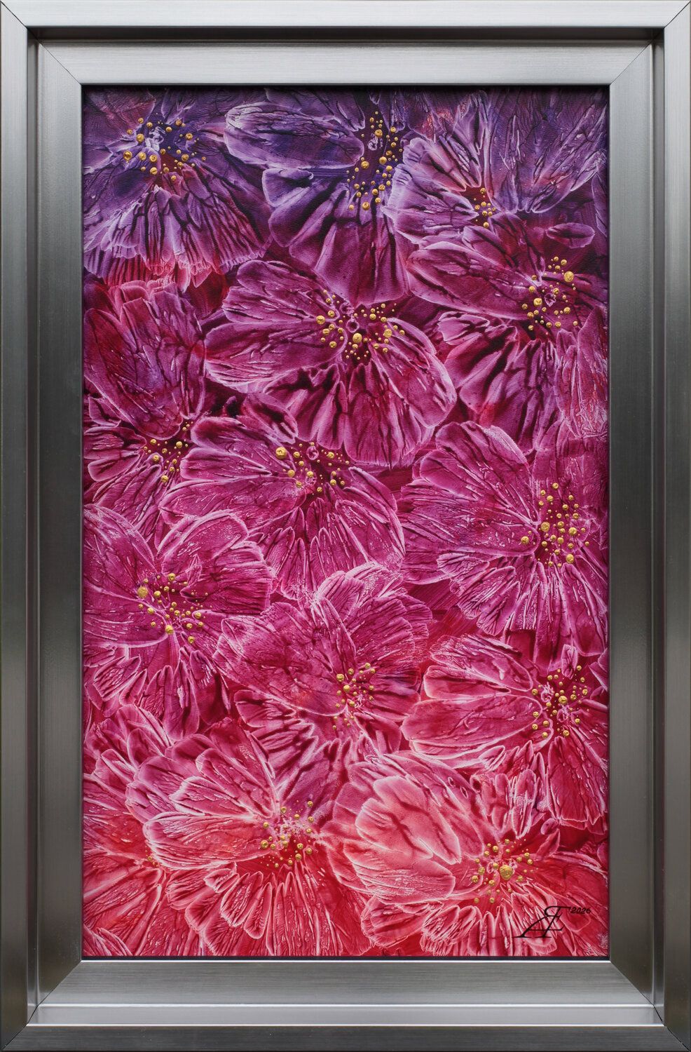 Conversation of Shimmering Petals. Alexander Jazykov Original painting for sale