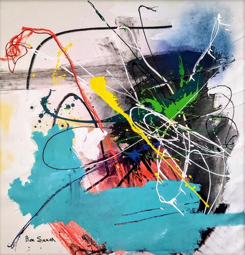 WAR ZONE van Yossef Ben-Sason, Schilderij te koop op Singulart