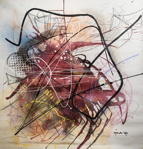 GOLDEN BROWN van Yossef Ben-Sason, Schilderij te koop op Singulart