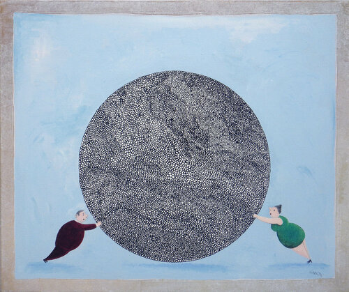 Atmosphère en forme de pelote van Bruno Aimetti, Schilderij te koop op Singulart