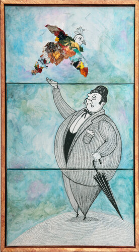 L'oiseau de feu van Bruno Aimetti, Schilderij te koop op Singulart