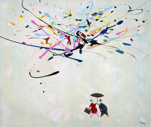 Les feux de l'amour van Bruno Aimetti, Schilderij te koop op Singulart