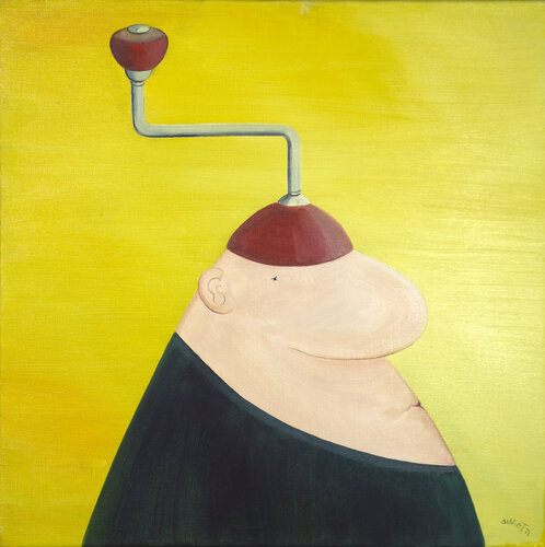 Le moulin à diatribes by Bruno Aimetti, Painting for Sale on Singulart