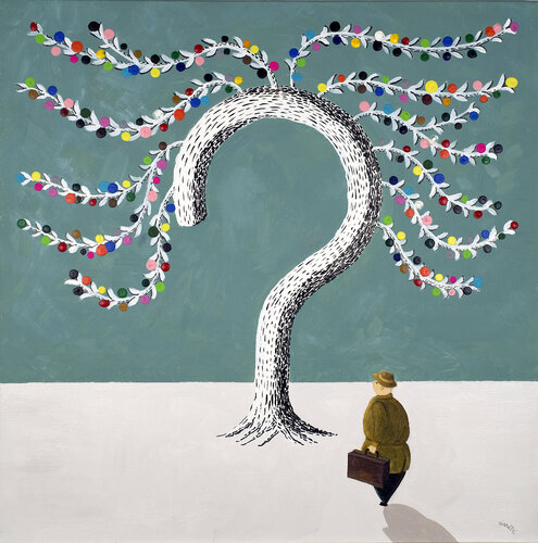 Là est la question di Bruno Aimetti, Pittura in vendita su Singulart