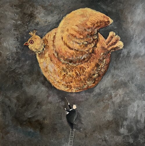 Cocoricocotte di Bruno Aimetti, Pittura in vendita su Singulart