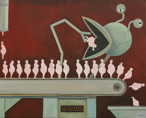 The Human Factory de Bruno Aimetti, Pintura a la venta en Singulart