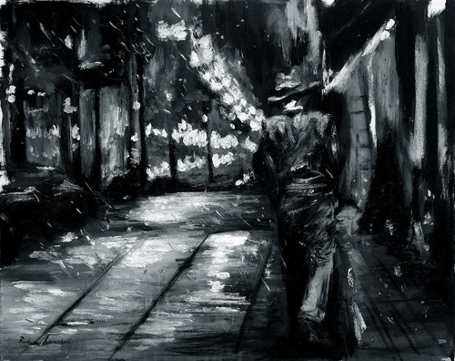 In the Still of the Night in New York by Ruslana Levandovska, Painting for Sale on Singulart
