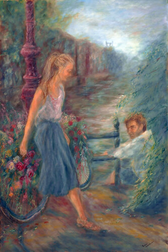Restful Amsterdam - a study di Ruslana Levandovska, Pittura in vendita su Singulart